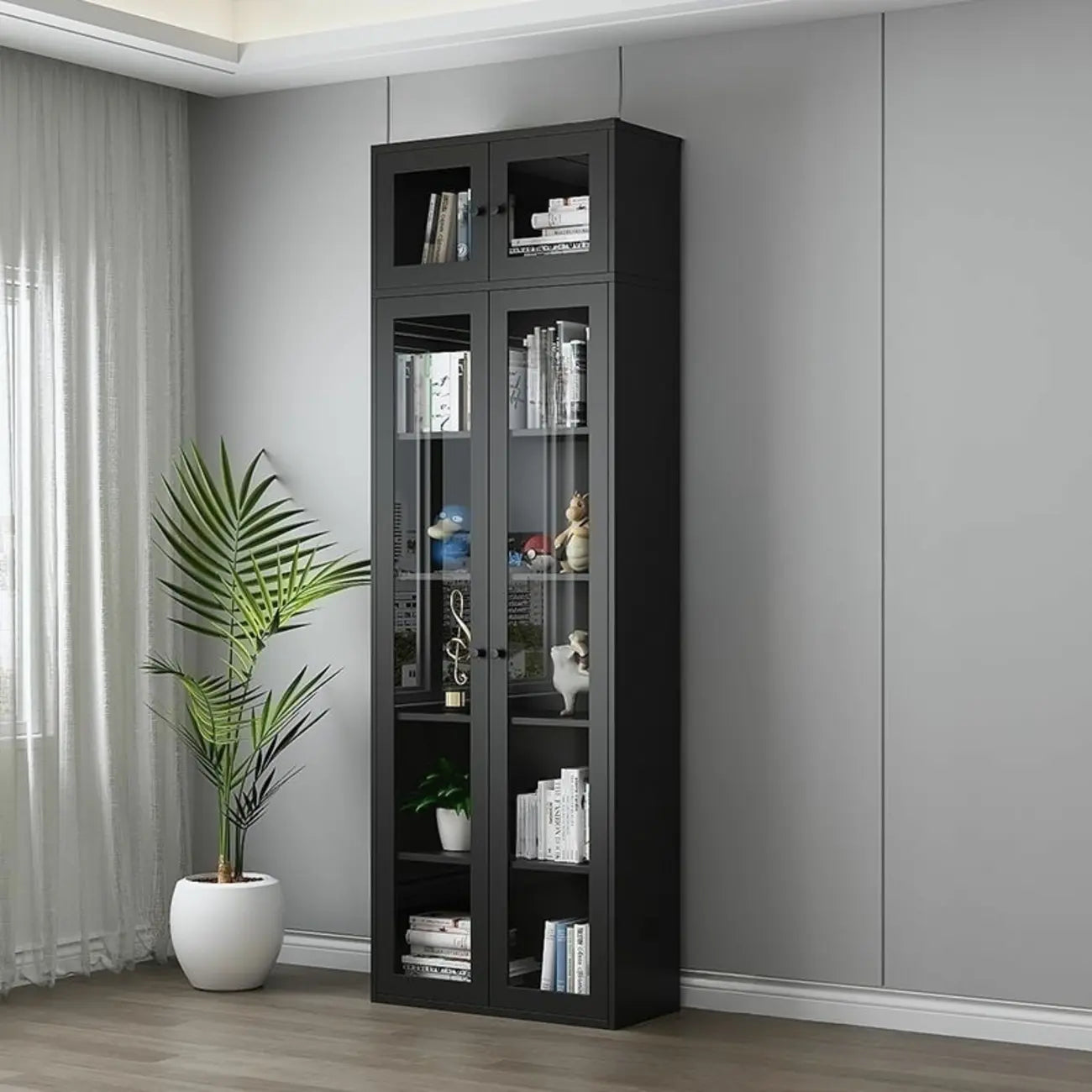 Vitrines modernes en acier coloré pour toilettes