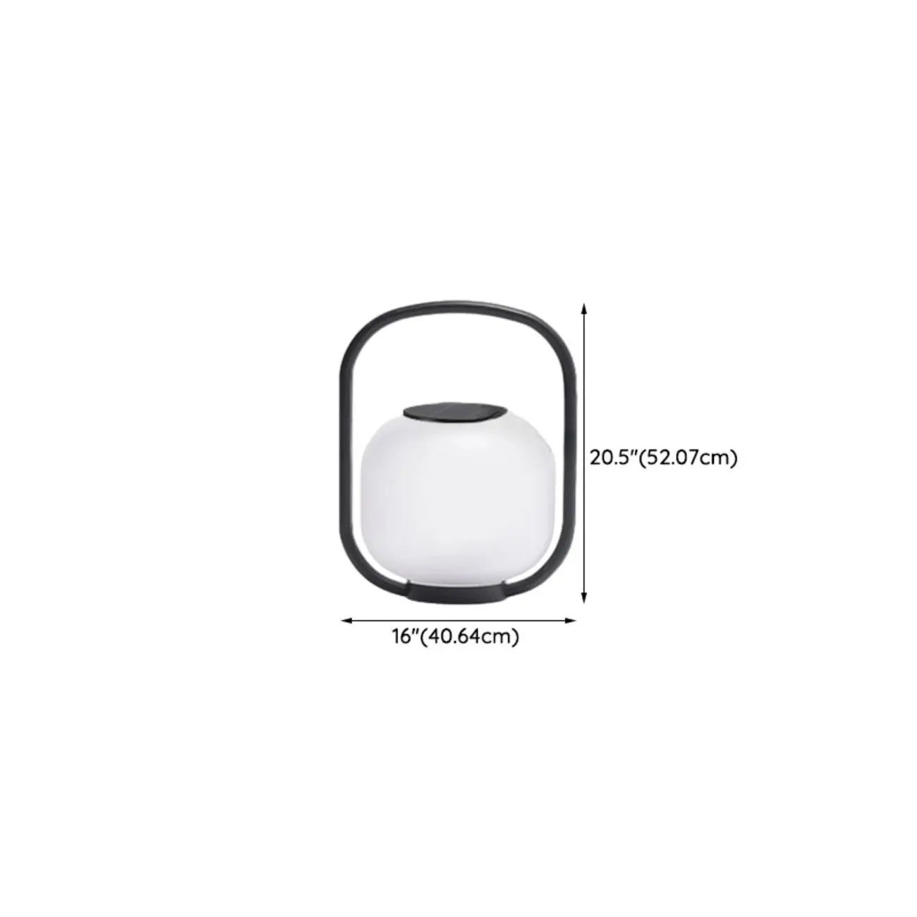 Lampes solaires d'extérieur à poignée, tambour, métal blanc, lumière chaude