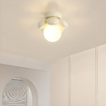 Mini plafonnier semi-encastré moderne à LED en forme de fleur