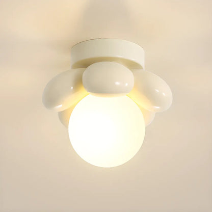 Mini plafonnier semi-encastré moderne à LED en forme de fleur