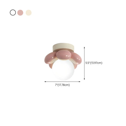 Mini plafonnier semi-encastré moderne à LED en forme de fleur