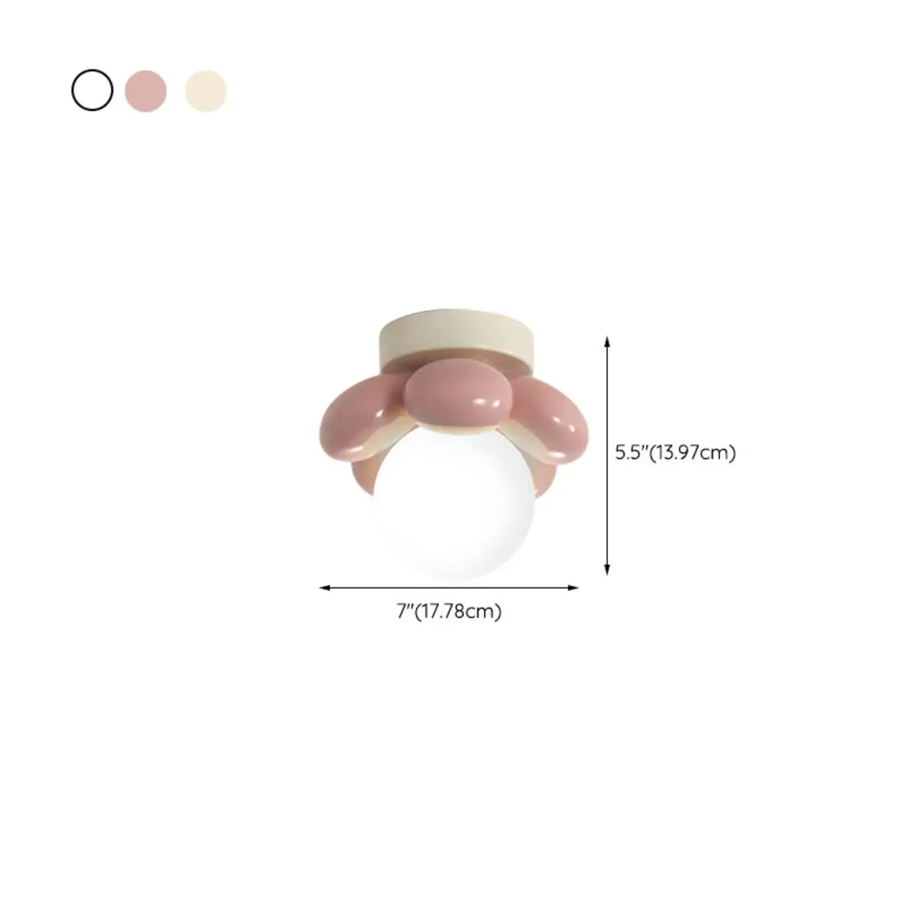 Mini plafonnier semi-encastré moderne à LED en forme de fleur