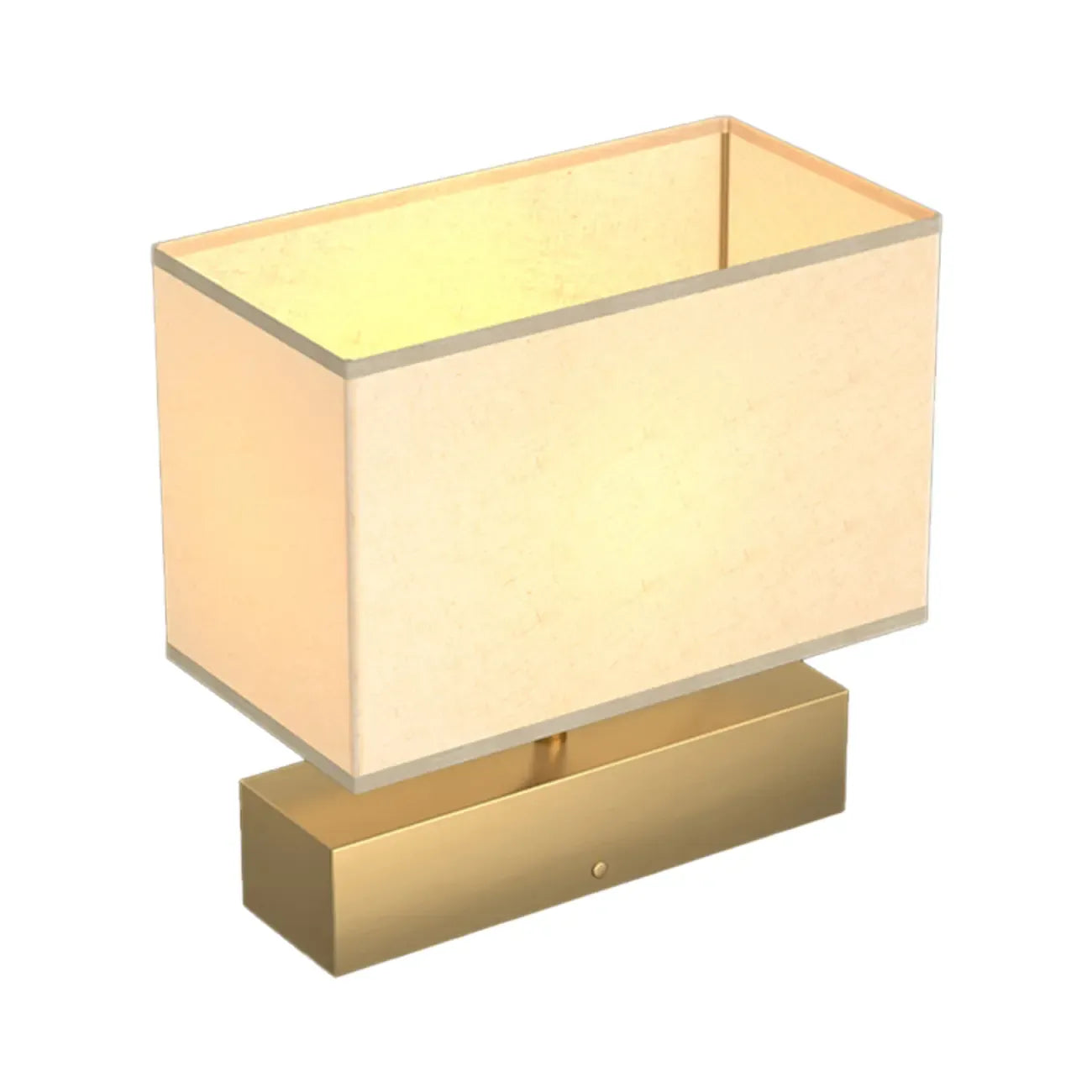 Lampe de table rectangulaire moderne en métal doré pour chambre à coucher