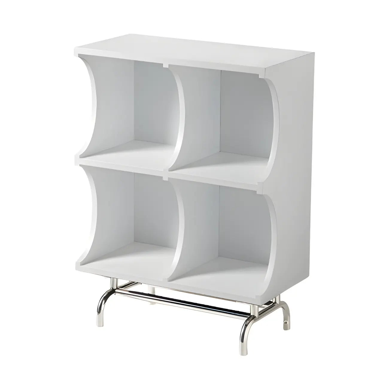 Vitrine rectangulaire en bois noir avec rangement ouvert