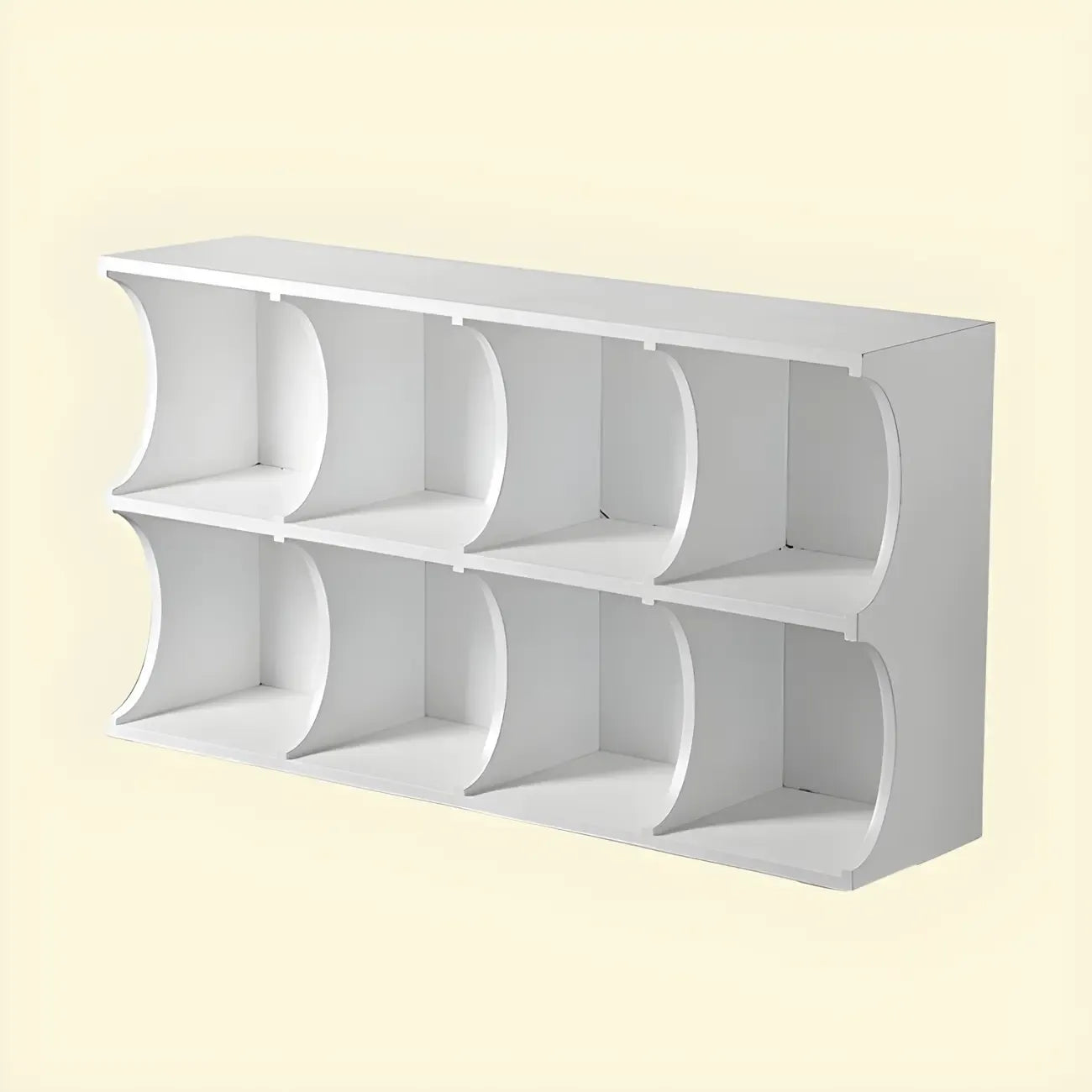 Vitrine rectangulaire en bois noir avec rangement ouvert