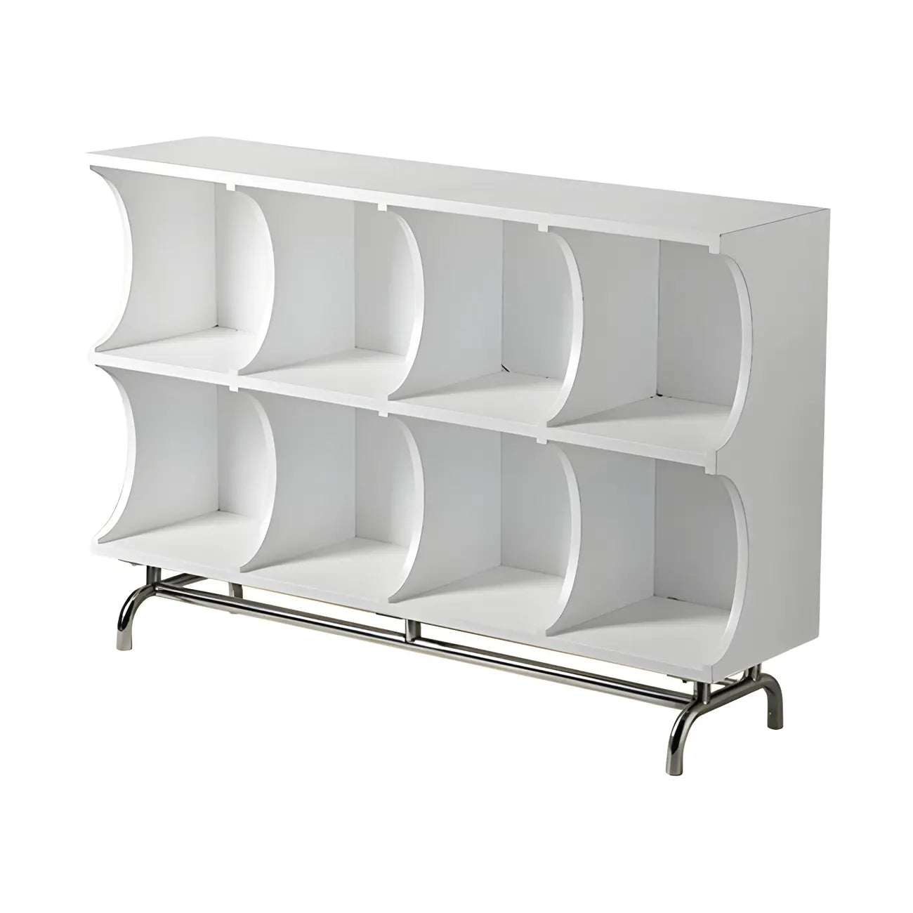 Vitrine rectangulaire en bois noir avec rangement ouvert