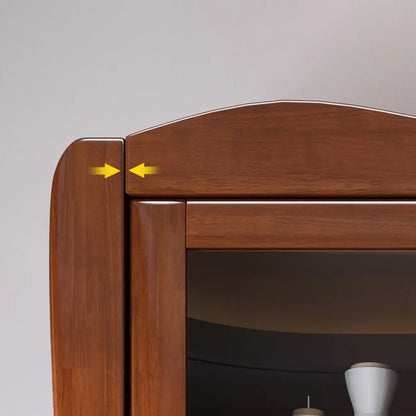 Meuble à vin classique en bois naturel, autoportant, pour salon