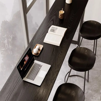 Élégante table de bar longue noire pour la maison et les cafés