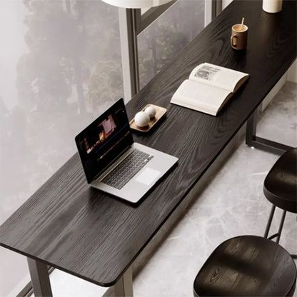 Élégante table de bar longue noire pour la maison et les cafés