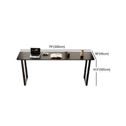 Élégante table de bar longue noire pour la maison et les cafés