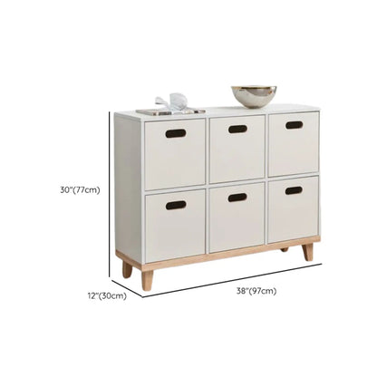 Armoire de rangement compartimentée en bois massif durable avec encoches