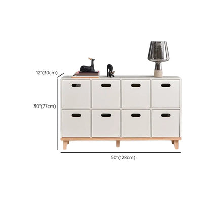Armoire de rangement compartimentée en bois massif durable avec encoches