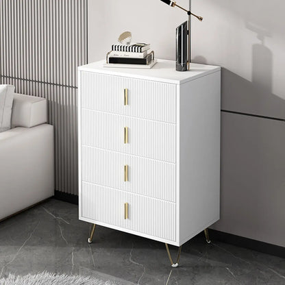 Coffre de rangement en bois à 4 pieds avec portes et tiroirs pour la maison