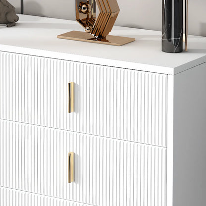 Coffre de rangement en bois à 4 pieds avec portes et tiroirs pour la maison