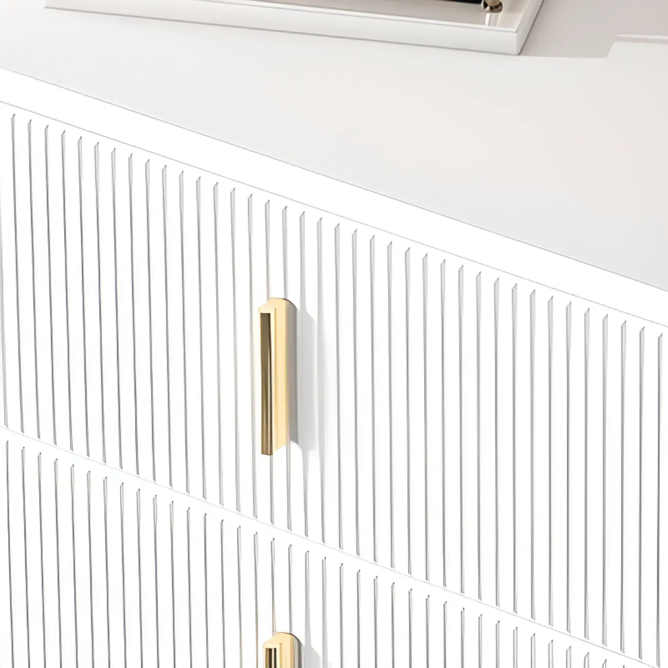 Coffre de rangement en bois à 4 pieds avec portes et tiroirs pour la maison