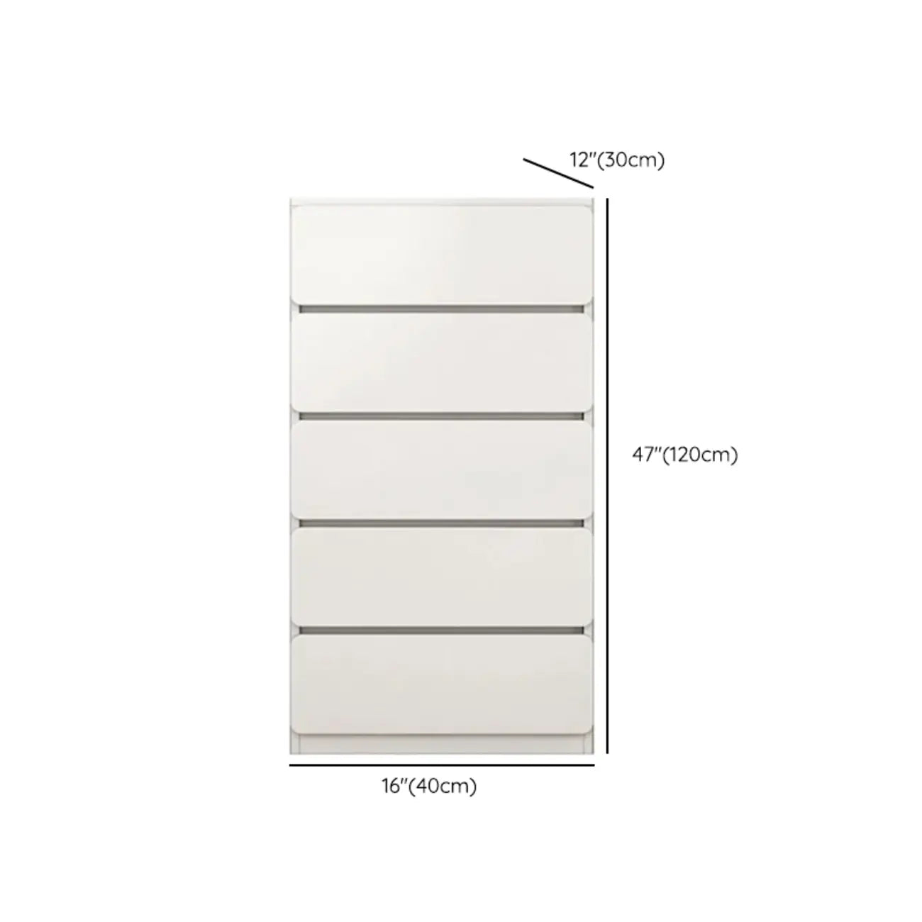 Commodes d'appoint rectangulaires artistiques avec design autoportant