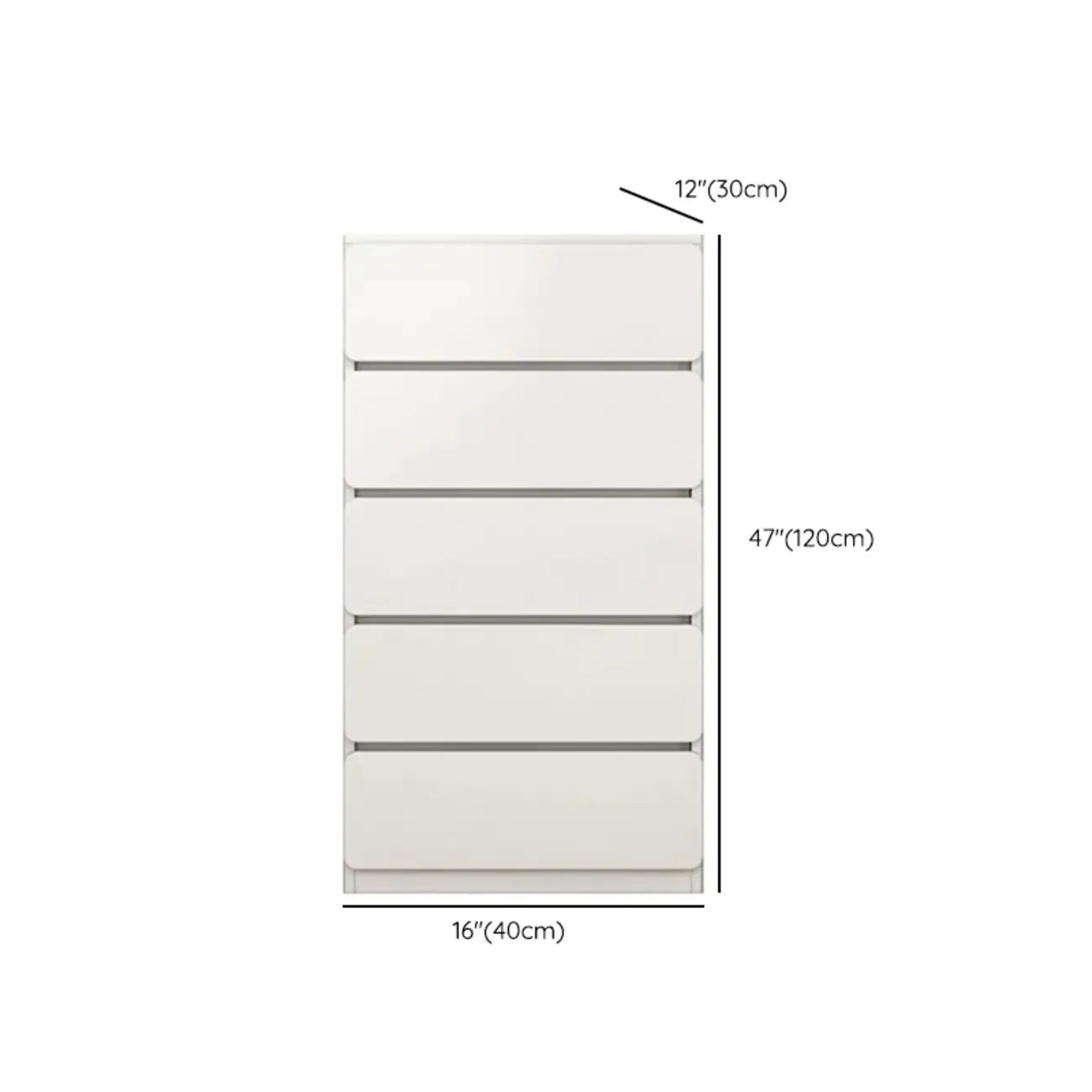 Commodes d'appoint rectangulaires artistiques avec design autoportant