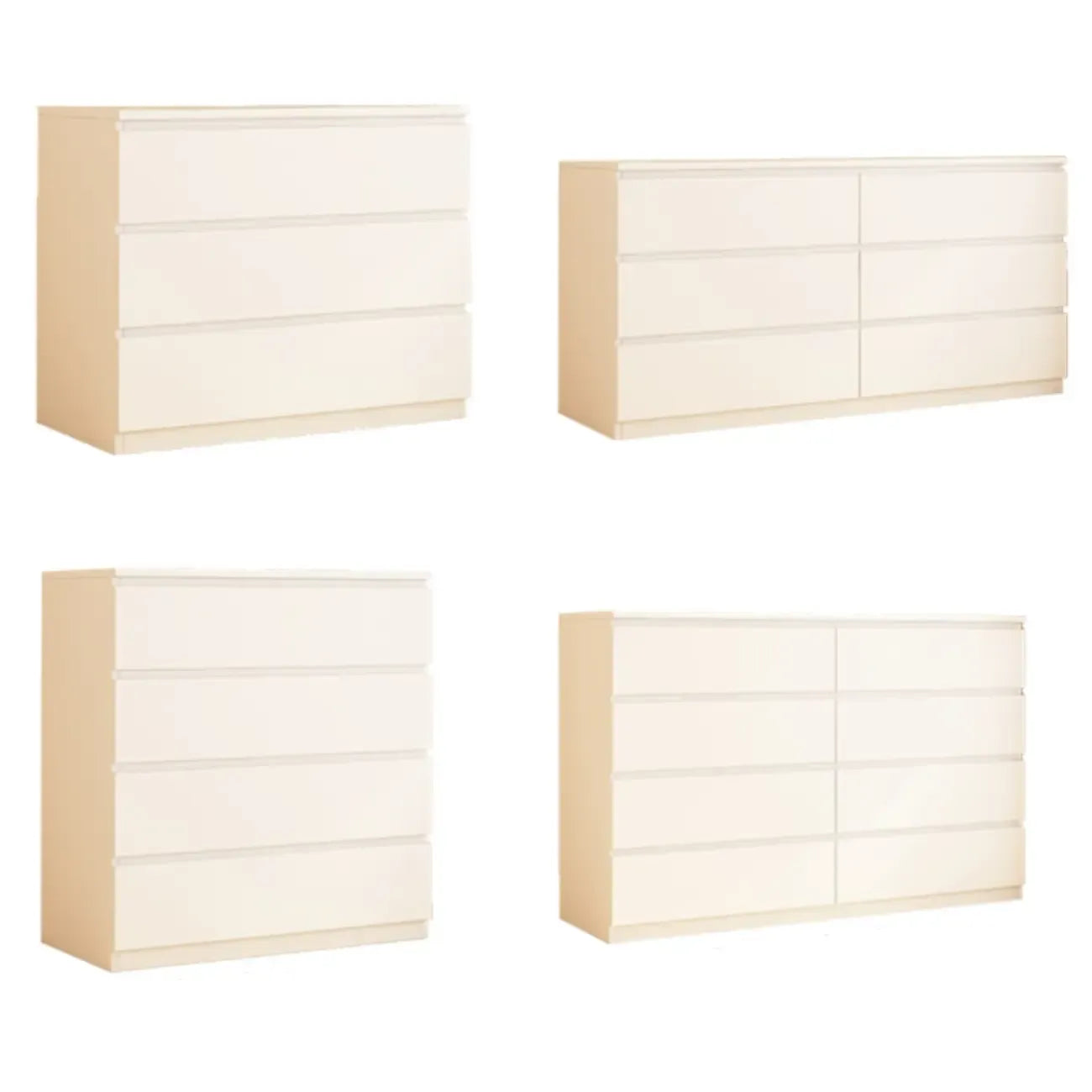 Meuble d'appoint rectangulaire en bois blanc pour la décoration du salon