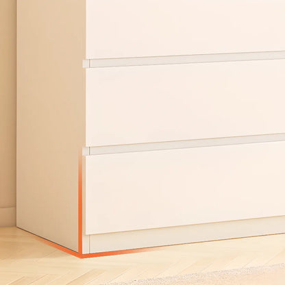 Meuble d'appoint rectangulaire en bois blanc pour la décoration du salon