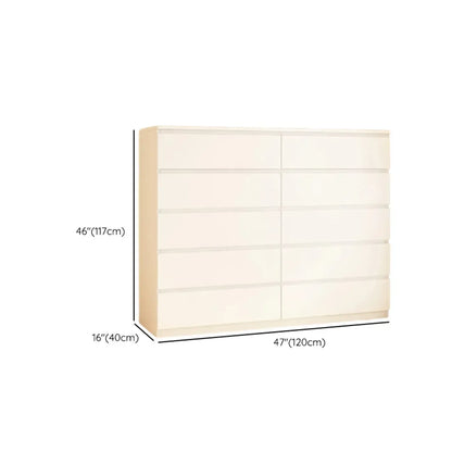 Meuble d'appoint rectangulaire en bois blanc pour la décoration du salon