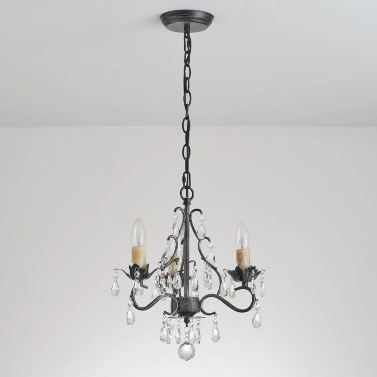 Lustre miniature vintage en cristal pour salle à manger