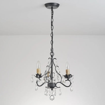 Lustre miniature vintage en cristal pour salle à manger