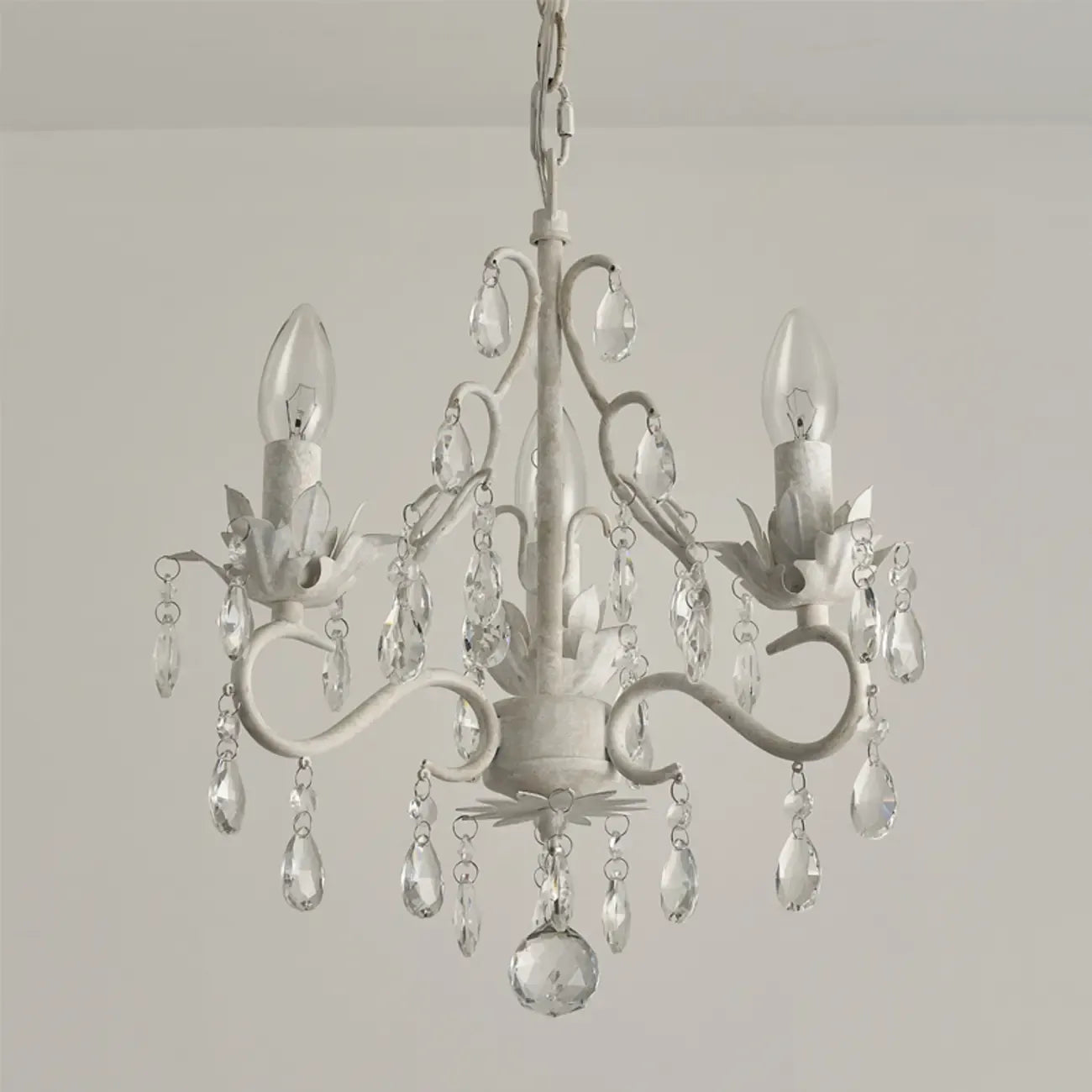 Lustre miniature vintage en cristal pour salle à manger