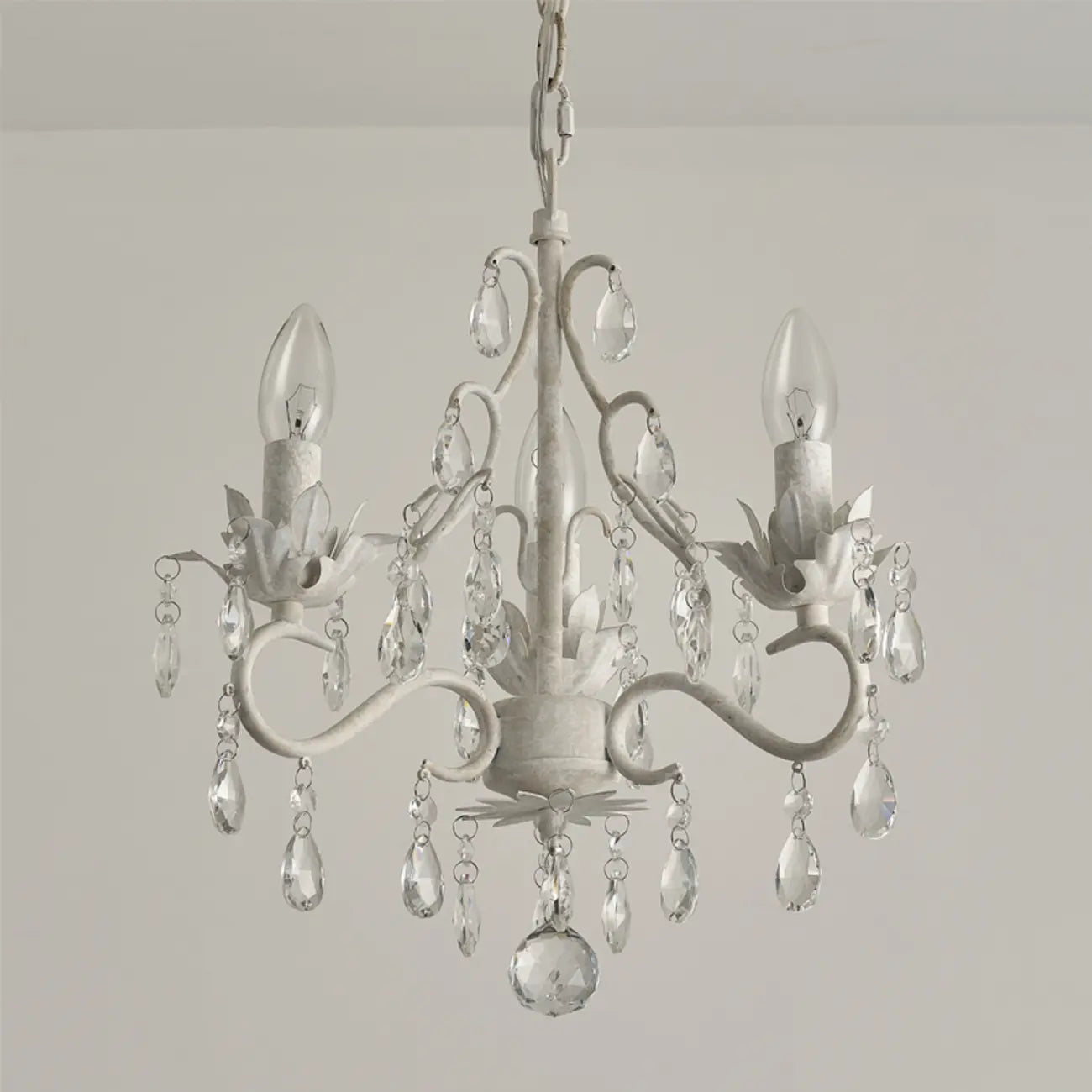 Lustre miniature vintage en cristal pour salle à manger