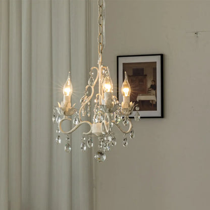 Lustre miniature vintage en cristal pour salle à manger