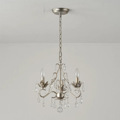 Lustre miniature vintage en cristal pour salle à manger