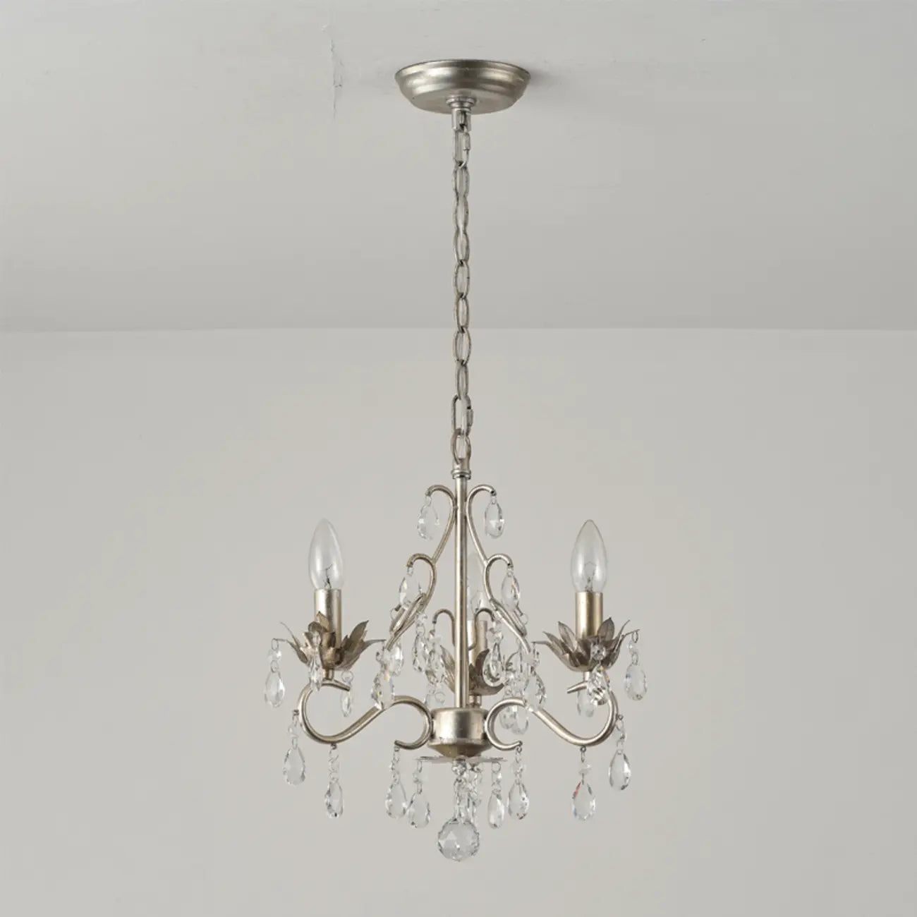 Lustre miniature vintage en cristal pour salle à manger