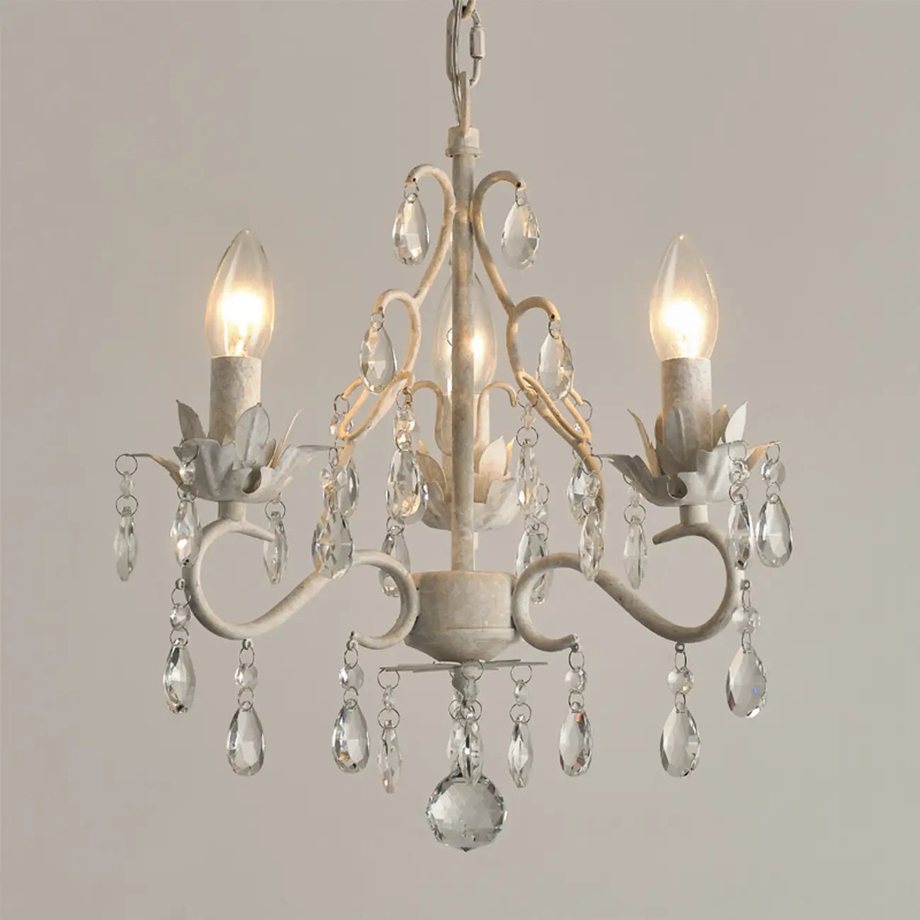 Lustre miniature vintage en cristal pour salle à manger