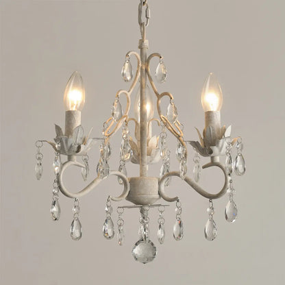 Lustre miniature vintage en cristal pour salle à manger