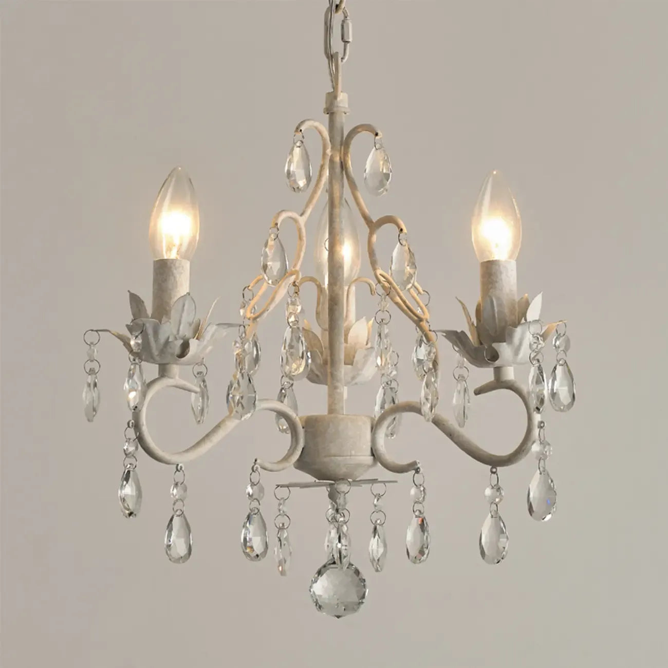 Lustre miniature vintage en cristal pour salle à manger