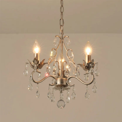 Lustre miniature vintage en cristal pour salle à manger