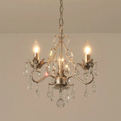 Lustre miniature vintage en cristal pour salle à manger