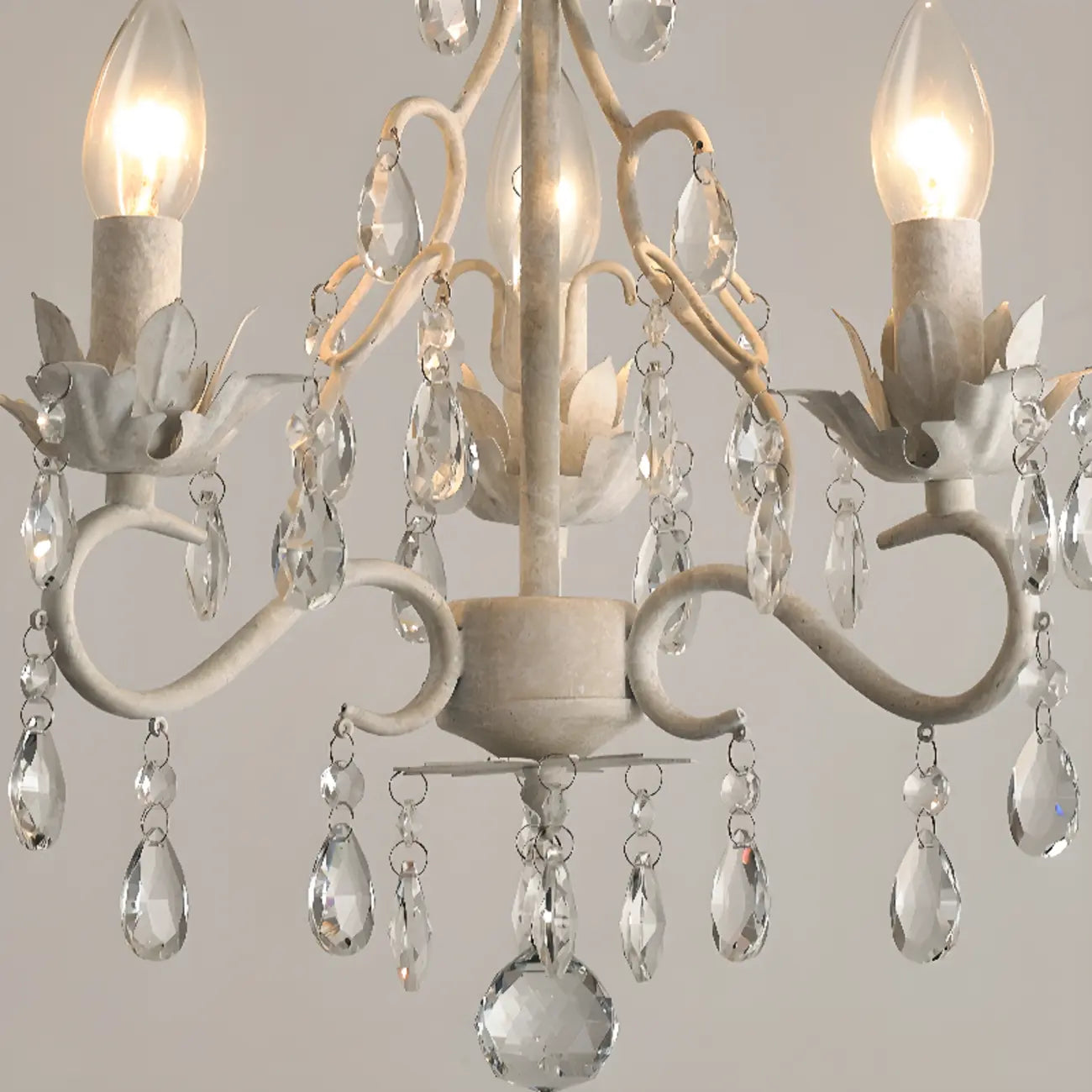 Lustre miniature vintage en cristal pour salle à manger