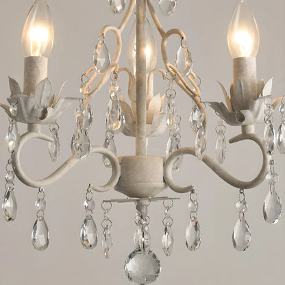 Lustre miniature vintage en cristal pour salle à manger