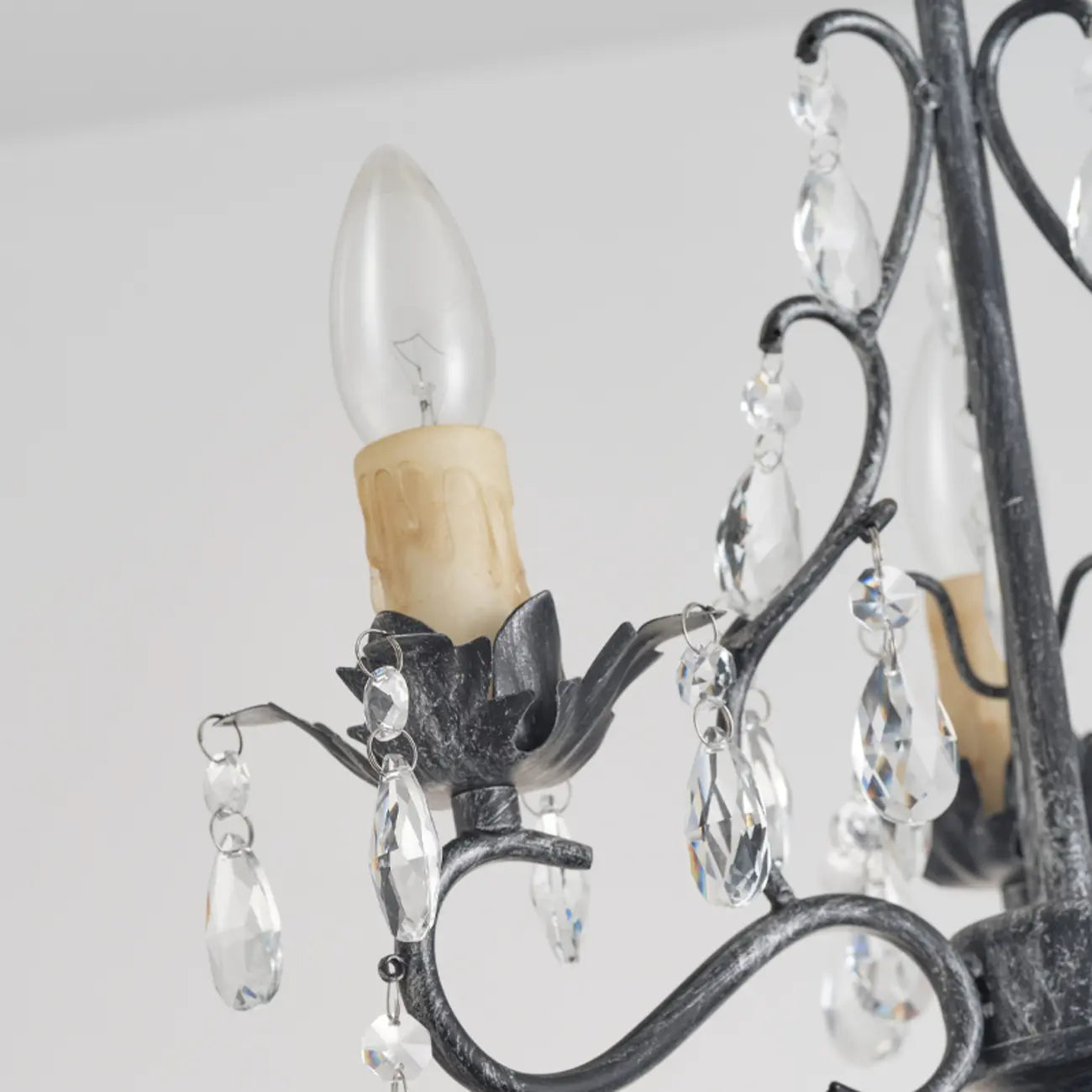 Lustre miniature vintage en cristal pour salle à manger