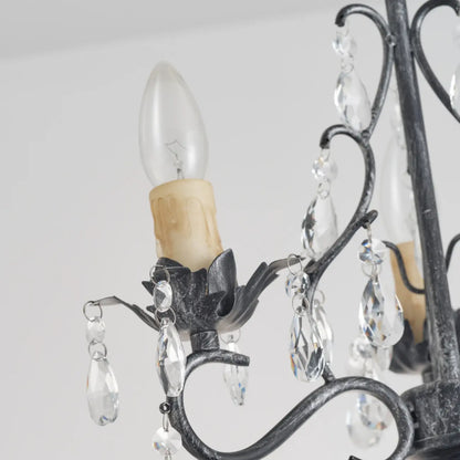 Lustre miniature vintage en cristal pour salle à manger