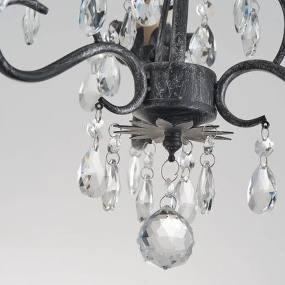 Lustre miniature vintage en cristal pour salle à manger