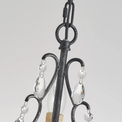 Lustre miniature vintage en cristal pour salle à manger