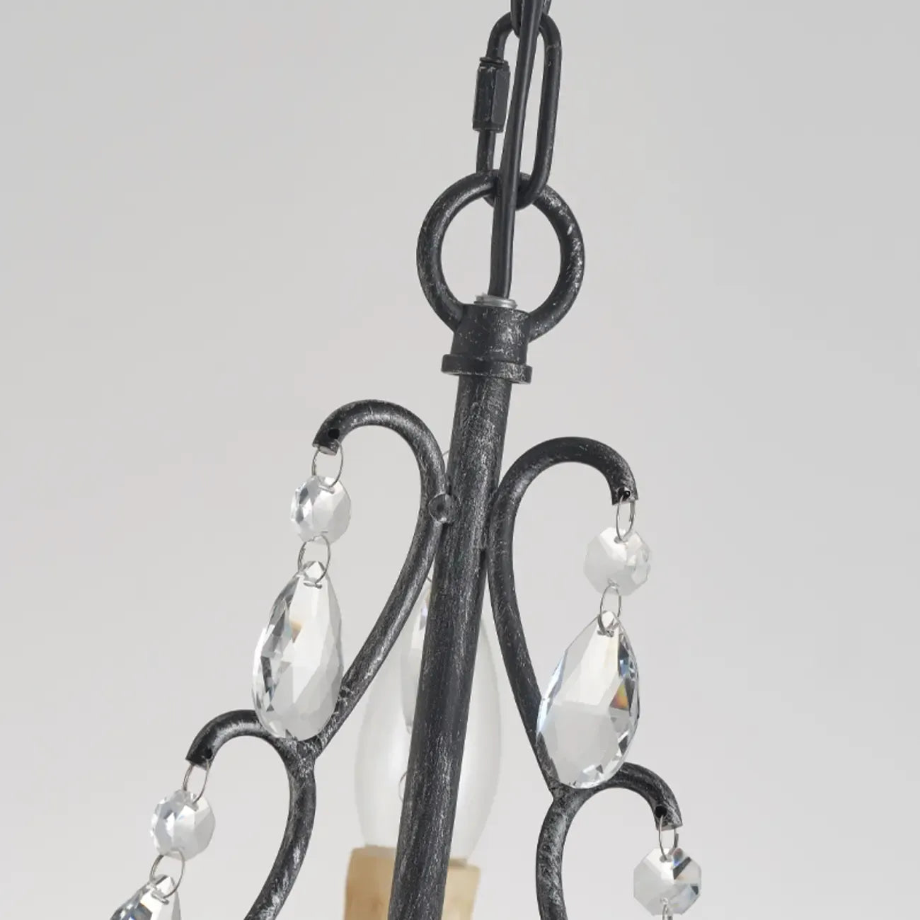 Lustre miniature vintage en cristal pour salle à manger