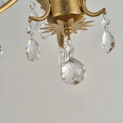 Lustre miniature vintage en cristal pour salle à manger