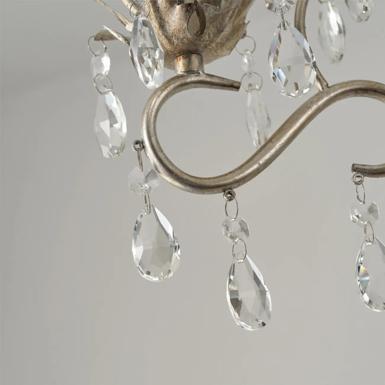 Lustre miniature vintage en cristal pour salle à manger