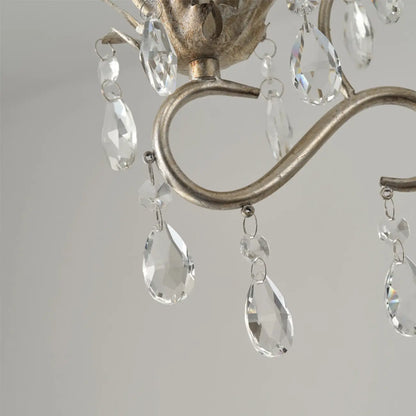 Lustre miniature vintage en cristal pour salle à manger