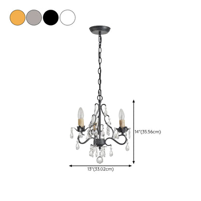 Lustre miniature vintage en cristal pour salle à manger