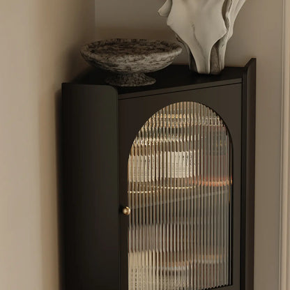 Meuble d'angle en bois noir pour salon, style Art déco