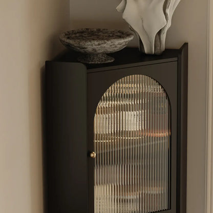 Meuble d'angle en bois noir pour salon, style Art déco