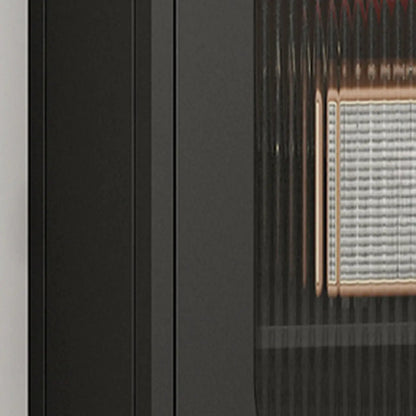 Meuble d'angle blanc à 3 pieds avec plateau imitation marbre et piètement en fer